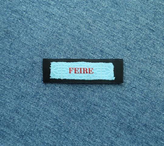 Custom Colorful Etiquette Textile Woven Label End Folded Textile Labels For Clothing