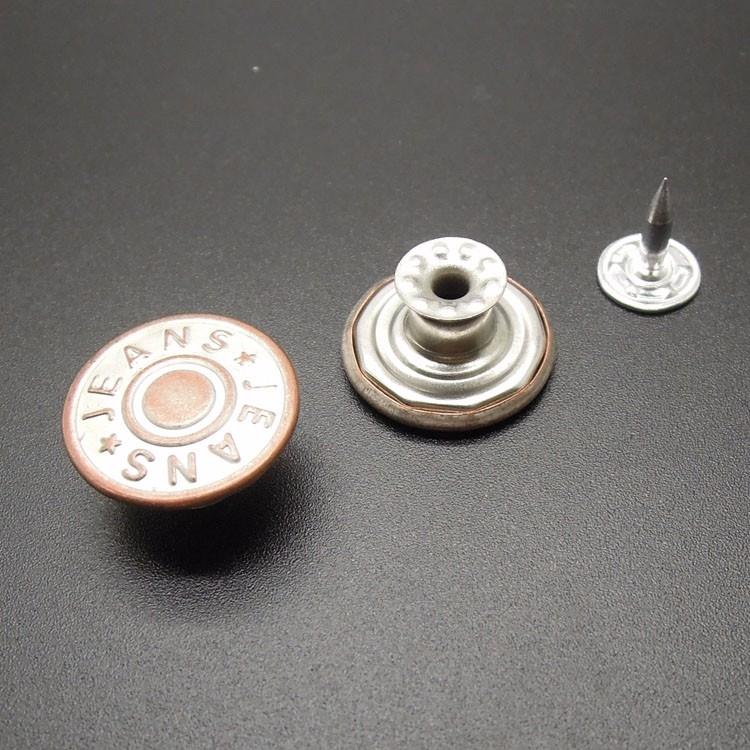 Custom Embossed Logo Antique Metal Tack Button