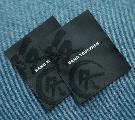 Cool Fashion Black Fabric Woven Label