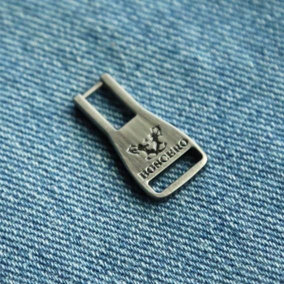 custom brand logo metal zipper silder for bag