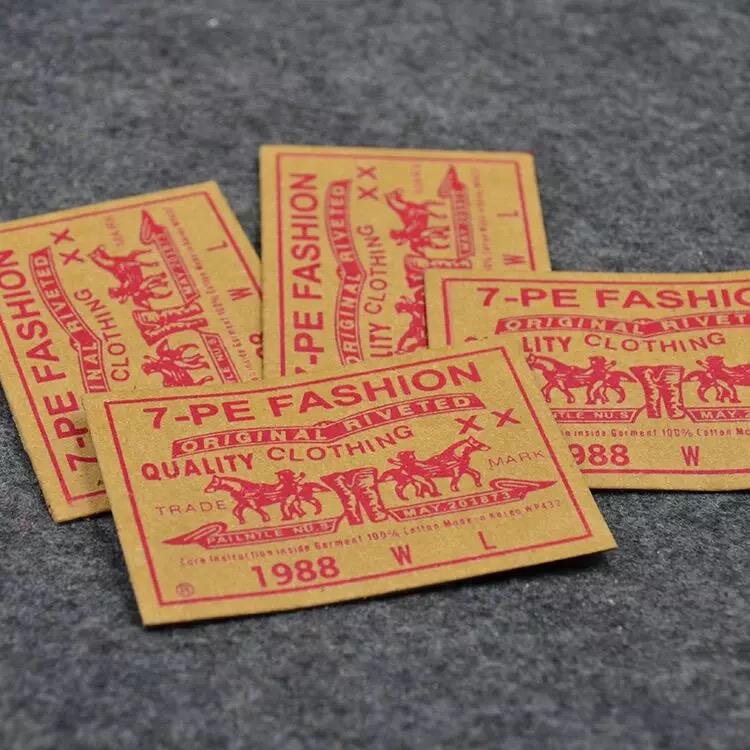 Kraft Paper Label Printed Jeans Patch