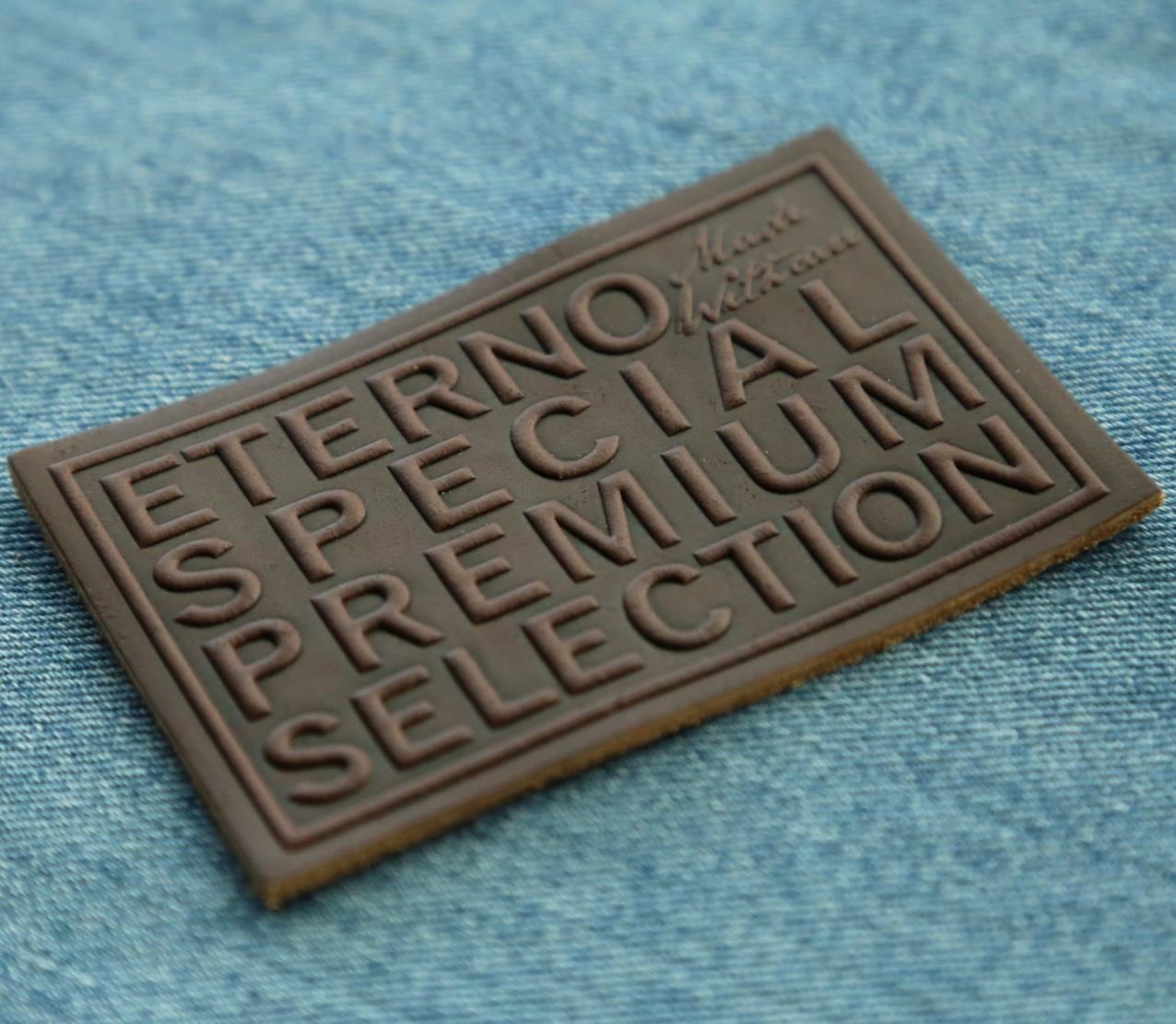 High Quality Custom Embossed Logo Garment Leather Label
