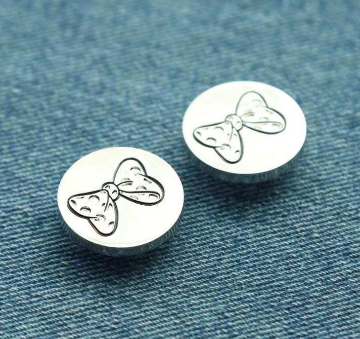 nickle color round shape metal button with good quality