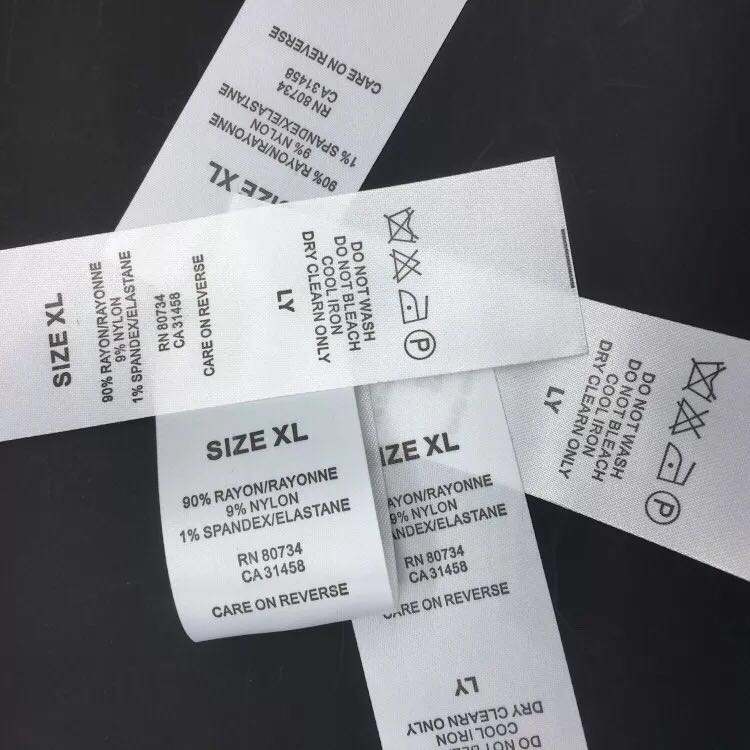 Custom Washing Label Size Label