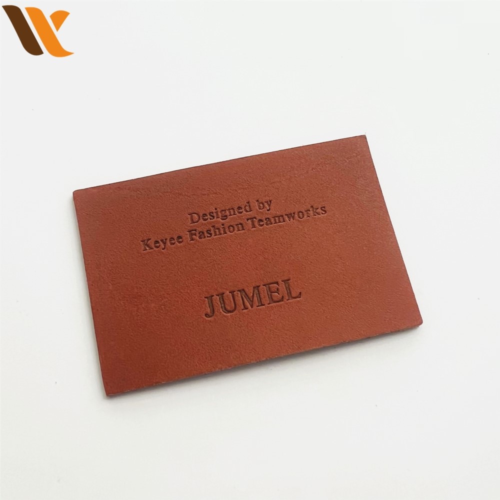 Custom Traditional Brown Leather Labels 3
