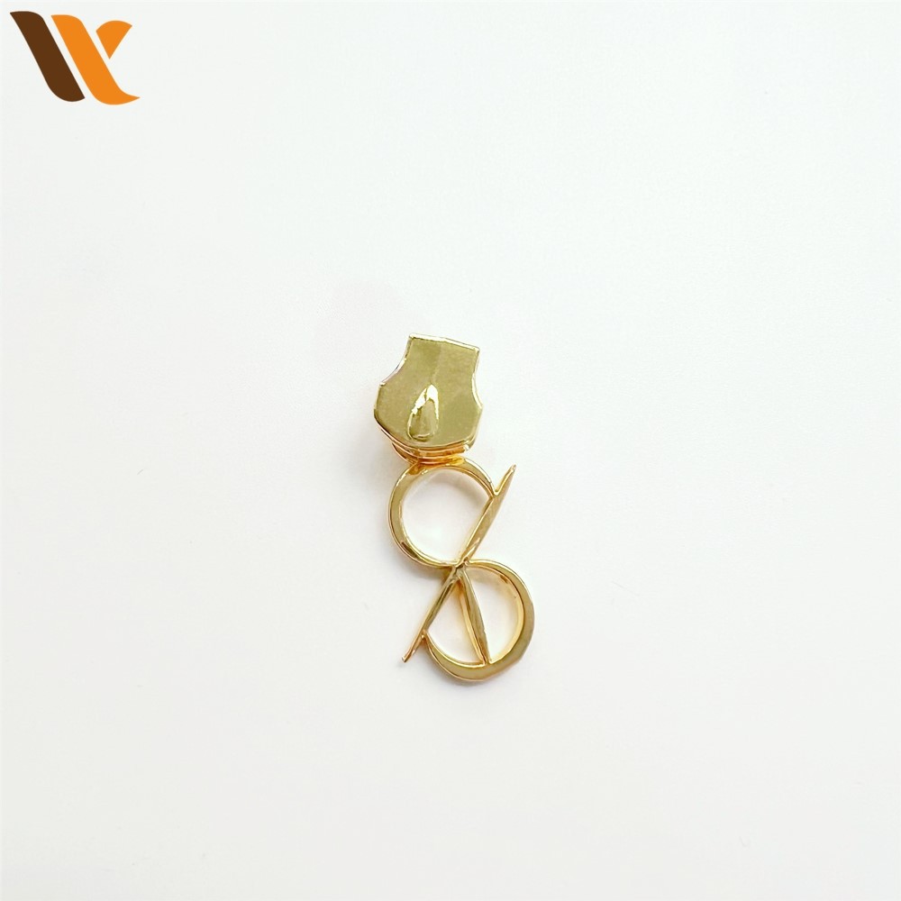 Fashionable 8 Shape Golden Zipper Pullers