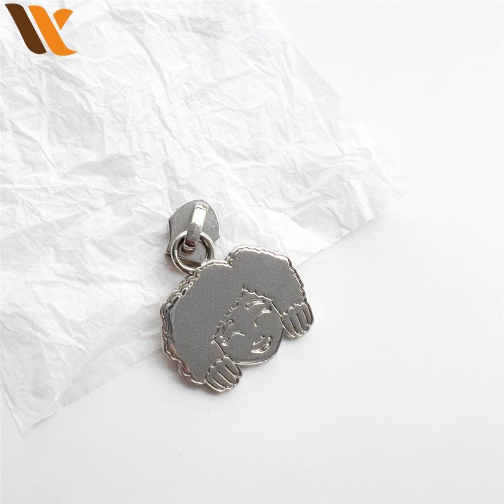 Cartoon Girl Shaped Metal Zipper Puller 2