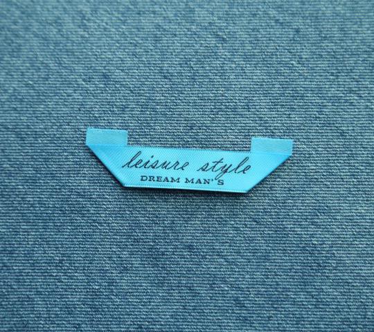 high quality mitre folded high density damask woven labels