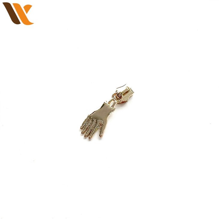 Wholesale Hand Shaped Golden Zipper Puller 3